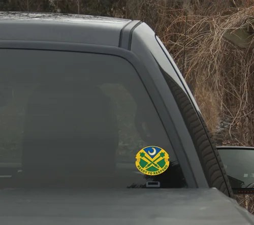 Vista 3 de US Army - 51st Military Police Battalion DUI Reflective Decal - Five Inch Wide Full Color Decal On 3M Reflective