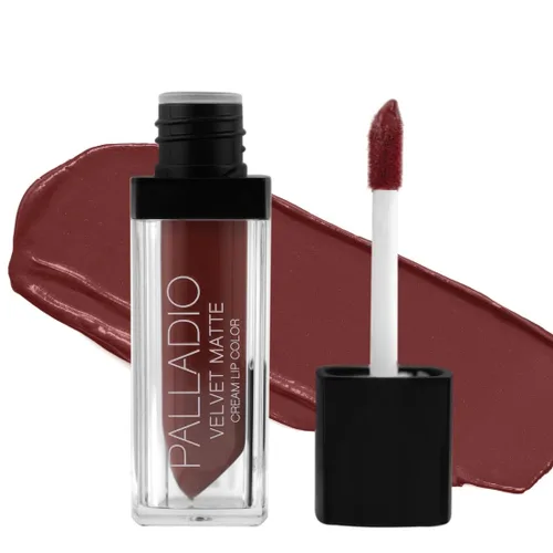 Vista 13 de Palladio Velvet Matte Cream Lip Color, Angora