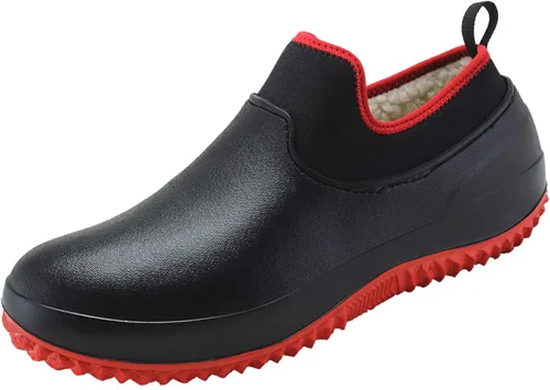 Vista 7 de YUKTOPA Zuecos de trabajo impermeables antideslizantes para hombre y mujer, resistentes al aceite, zapatos de chef de seguridad, zapatos de trabajo