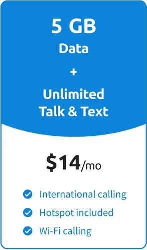 Vista 9 de $14/mes - 5 GB de datos + minutos y textos ilimitados Plan de teléfono prepago Tello Mobile Trae tu propio kit de teléfono Tarjeta SIM 3 en 1