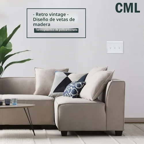 Vista 6 de CML Classic - Placa de pared para interruptor de luz de palanca de 3