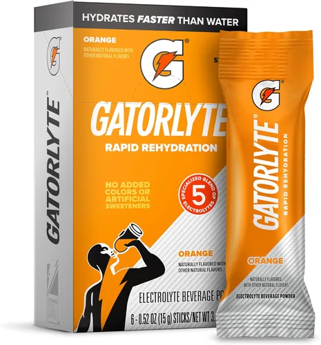 Vista 11 de Gatorlyte Polvo Cereza Lima, rinde porción de 16.9 oz, peso neto 3.1 oz (Paquete de 6)