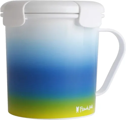 Vista 14 de French Bull Taza de sopa de 23 onzas con asa y tapa ventilada, almacenamiento de alimentos, agarre fresco, a prueba de fugas, apto para lavavajillas