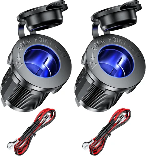 Vista 7 de KEWIG Enchufe de encendedor de cigarrillos de 12 V, enchufe impermeable para automóvil ATV RV de alimentación Oulet de 12 voltios, enchufe