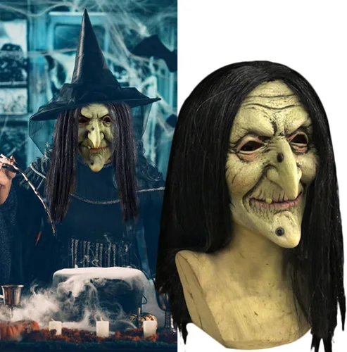 Vista 5 de Adults Halloween Scary Zombie Vampire Mask - Reusable With Adjustable Earloops, Washable Printing
