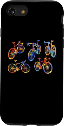 Vista 13 de iPhone 15 Road Bike Cyclist Graphic - Funda de diseño de bicicleta