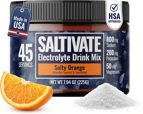 Vista 12 de Polvo de electrolitos – Cero azúcar, alto sodio, potasio, magnesio, stevia – 12 paquetes de barras
