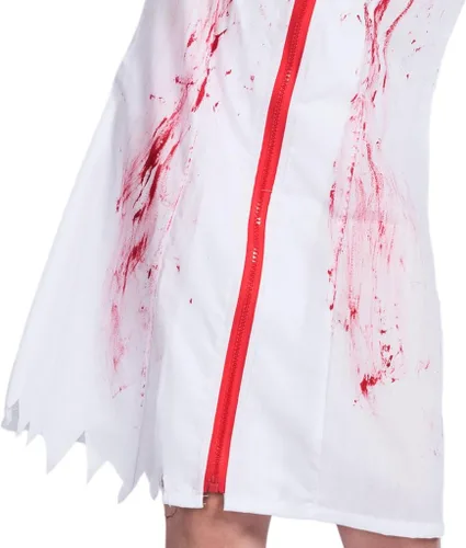 Vista 4 de EraSpooky Disfraz de enfermera zombie de Halloween para niñas