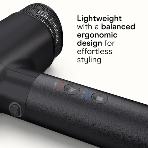Vista 4 de Infiniti PRO CONAIR Secador digital, secador de pelo iónico reductor de encrespamiento con accesorios difusores y concentradores, hasta 5 veces más