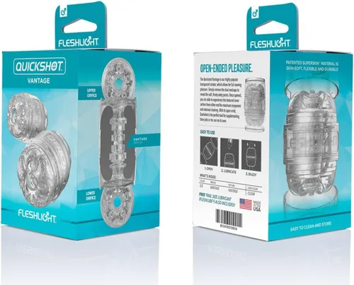 Vista 7 de Fleshlight Quickshot Vantage Juguete sexual para parejas Funciona para uso solo