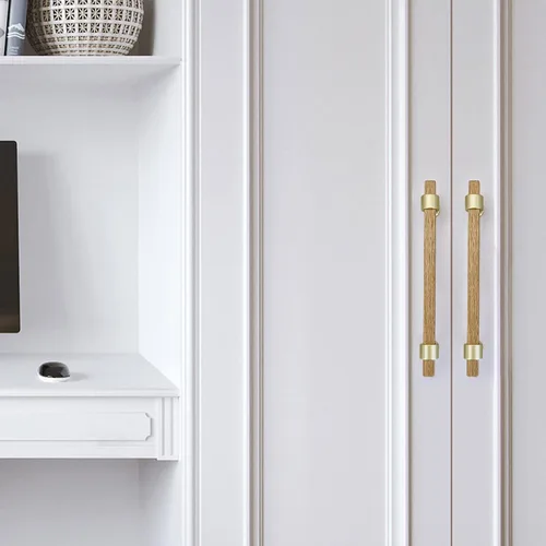 Vista 9 de Tiradores cuadrados de madera de 3.78 pulgadas para cajones, pomos de gabinete de cocina, pomos de latón para pomos de puerta de tocador
