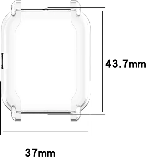 Vista 5 de Juego de 3 fundas protectoras de pantalla compatibles con Amazfit GTS 4 Mini/Bip U Pro/Bip S/Bip Lite/Bip 1S Watch, TPU de color suave a prueba