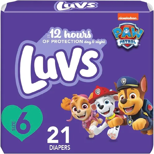 Vista 12 de Luvs Pañales de bebé talla 1, pañales Bluey de Protección Platinum para día y noche, talla 1, 48 unidades (el embalaje puede variar)