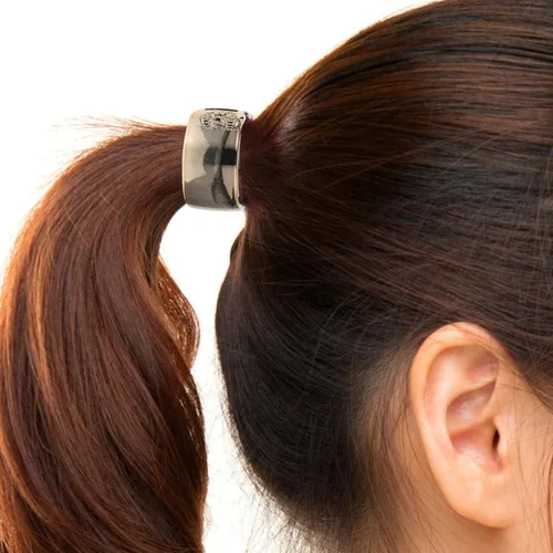 Vista 7 de KALLORY 6 piezas de cola de caballo para el cabello, con diamantes de imitación, ligas elásticas para el cabello, accesorios para el cabello