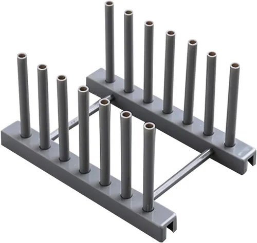 Vista 4 de LIZEALUCKY Soporte de plato de plástico para platos, tazón, taza, libro, tapa de olla, tabla de cortar, estante de secado, escurridor, soporte
