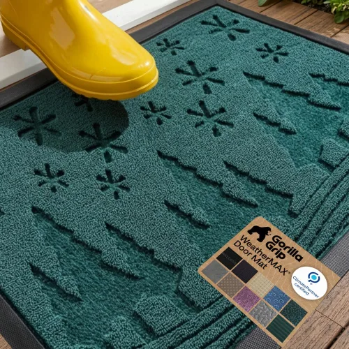 Vista 88 de Gorilla Grip - Tapete WeatherMax todo terreno 100% impermeable, caucho natural, resistente a manchas y decoloración, interior y exterior, fácil