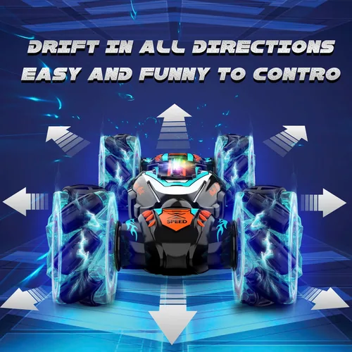 Vista 2 de Coche de Control Remoto, Coche de Acrobacias RC con Detección de Gestos, 4WD Transformable Fuera de Carretera para Girar, Coches RC de 2.4Ghz