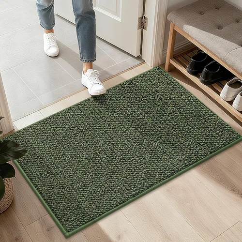 Vista 17 de BEQHAUSE Alfombra de Entrada de 20"x32" Tapete Interior para Puerta Antideslizante Lavable, Alfombras de Pasillo Absorbentes y Resistentes a Manchas