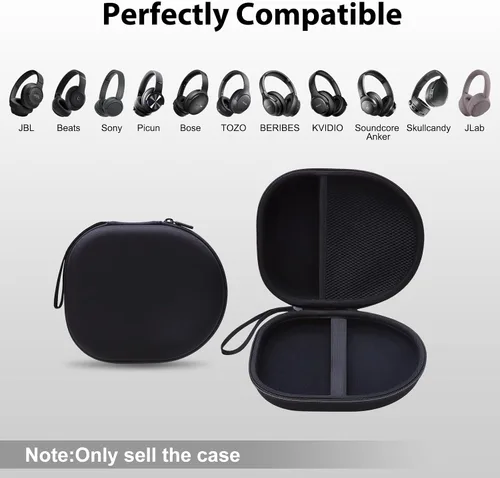 Vista 2 de XANAD Funda compatible con auriculares Sony WH-CH720N WH-CH520 con cancelación de ruido, color negro Compatible with