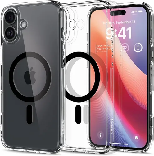 Vista 55 de Spigen Funda para iPhone 13 Mini, ultra híbrida MagFit [antiamarilleo] [compatible con Magsafe] - Transparente