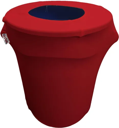 Vista 20 de LA Linen Funda elástica de elastano ajustable para cubo de basura Slim Jim de 23 galones, cubierta de contenedor de residuos, decoración de patio