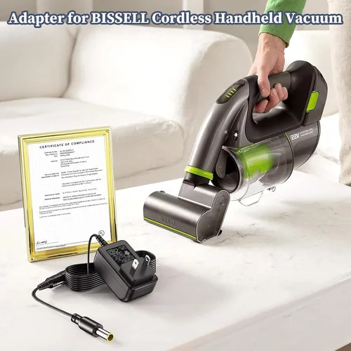 Vista 4 de Cargador para Bissell 1984 2524 1985 1610982 Cable de alimentación de vacío para AirRam 21448 2151A 21512 21513 Adaptador de CA limpiador Adaptador