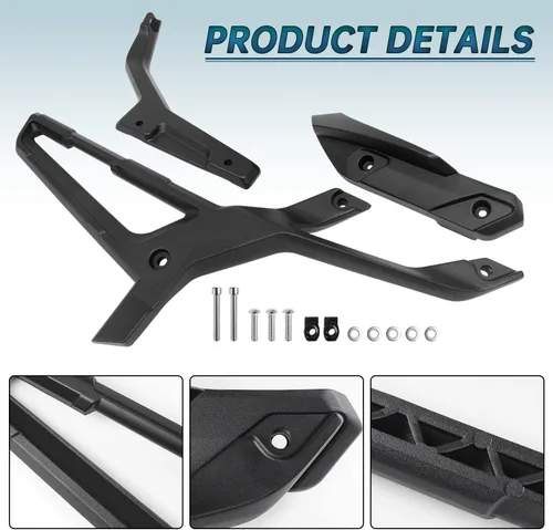 Vista 5 de Kit de soportes de aluminio para alforjas compatible con accesorios Can-Am Ryker Reemplazar #219400856 Portaequipajes Aluminum Luggage Bag Rack
