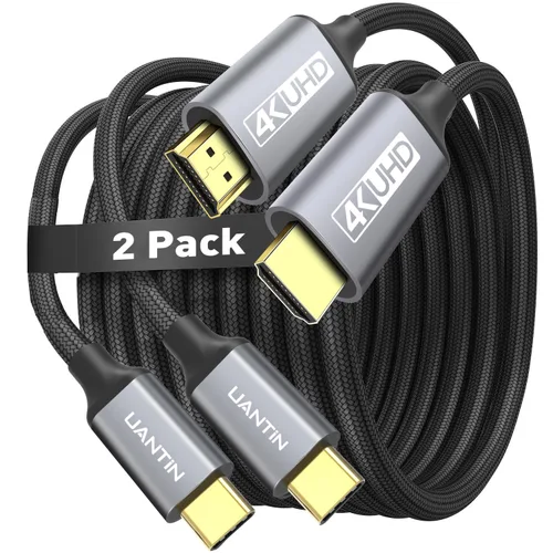 Vista 8 de UANTIN Cable USB C a HDMI de 3 pies Cable USB 3.1 tipo C a HDMI de alta velocidad 4K [compatible con Thunderbolt 3/4/5] con MacBook, Galaxy S9 a