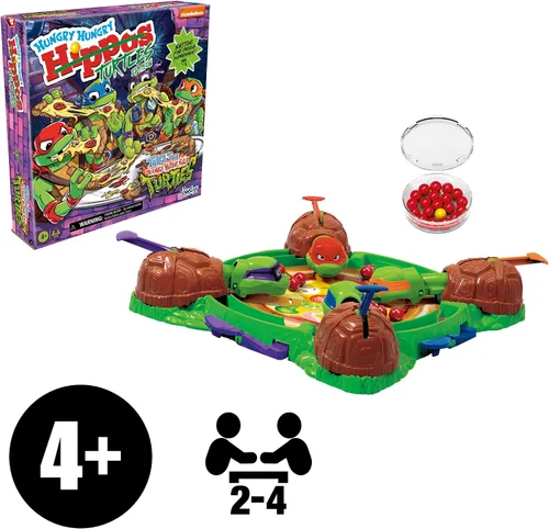 Vista 10 de Hungry Hungry Hippos: Teenage Mutant Ninja Turtles Edition Juego A partir de 4 años 2 a 4 jugadores Juegos de mesa para niños Regalos
