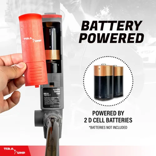 Vista 4 de TERA PUMP TREP01-T Bomba de combustible multiusos con batería con boquilla de parada rápida para E85, diésel, DEF, queroseno - bomba