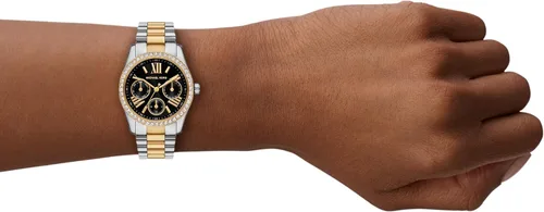 Vista 2 de Michael Kors Lexington Lux - Reloj multifunción de acero inoxidable de dos tonos para mujer