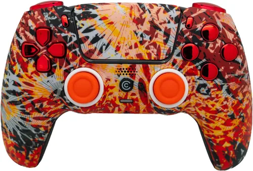 Vista 62 de Custom Wireless Controller Compatible with PS5 - Multiple Designs Available (Abstract Fusion)