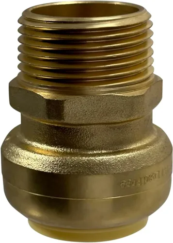 Vista 3 de 1 adaptador NPT macho de 1 pulgada de ajuste a presión x 1 pulgada