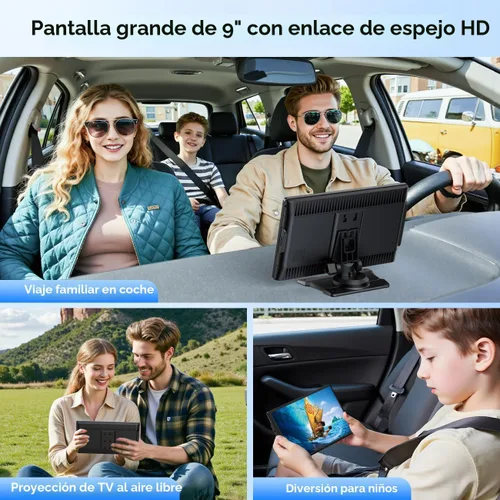 Vista 5 de Topexplore Carplay - Pantalla táctil portátil para automóvil, CarPlay inalámbrico de 9 pulgadas y actualización automática de Android