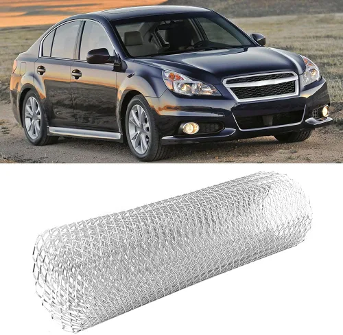 Vista 7 de 39.4x13in Universal Aluminum Vehicle Grille Net Mesh Grill Modification Silver