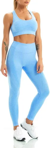 Vista 2 de WodoWei - Conjunto de 2 piezas de entrenamiento para mujer