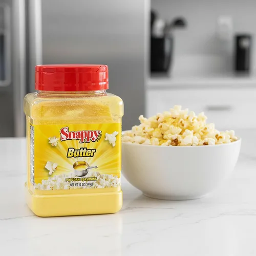 Vista 5 de Snappy Condimento para palomitas de maíz, 12 onzas, estuche de 12 unidades, sabor audaz a mantequilla y sal, sin MSG añadido