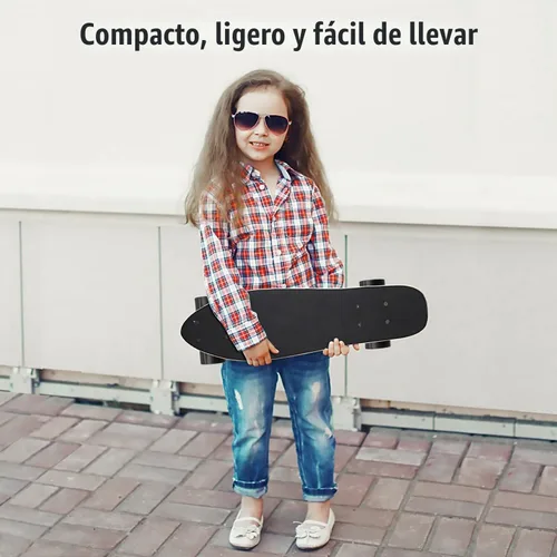 Vista 6 de KO-ON Skateboard Patinetas Completas Skateboards de 22 Pulgadas Mini Cruiser Skateboards para Principiantes, Niños, Chicos y Chicas Castor T-Rex