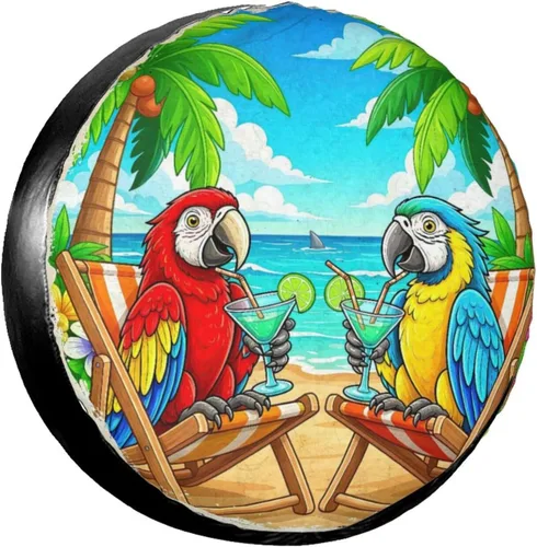 Vista 12 de 70s Groovy Hippie Retro Spare Tire Cover Wheel Protectors Dust-Proof Wheel Tire Cover Fit Trailer, Rv, Sand Many Vehicle 14inch