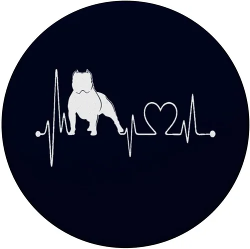Vista 3 de American Bully Dog My Heartbeat EKG Funny Dogs My Cardio PopSockets intercambiables PopGrip