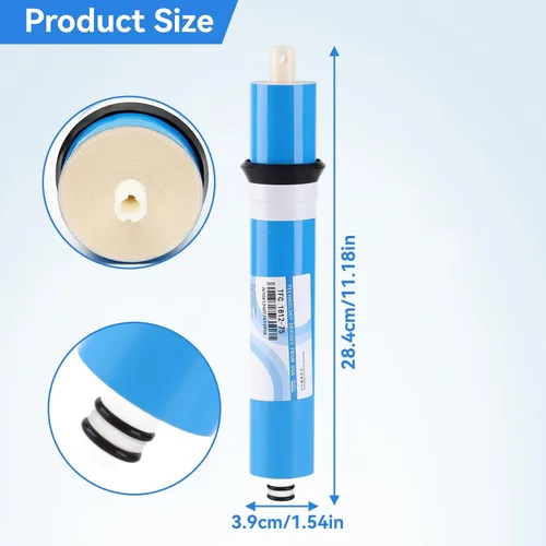 Vista 2 de Membrana de ósmosis inversa para ULP1812-75 GPD RO Membrana de repuesto para filtro de agua de membrana RO estándar debajo del fregadero Sistema