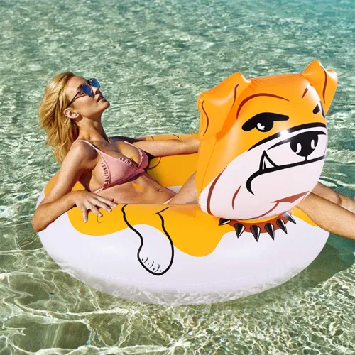 Vista 2 de Flotador Bulldog, tubo inflable gigante de 53 pulgadas para fiesta, diversión de verano, juguetes de piscina para adultos y niños