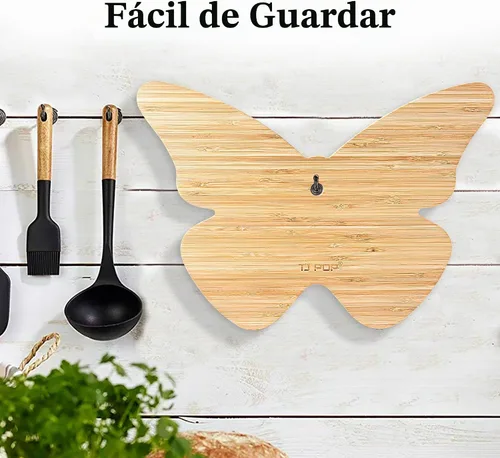 Vista 6 de TJ POP Tabla de charcutería con forma de mariposa, tabla de cortar pequeña para cocina, tabla de servir para frutas y verduras, bonita tabla