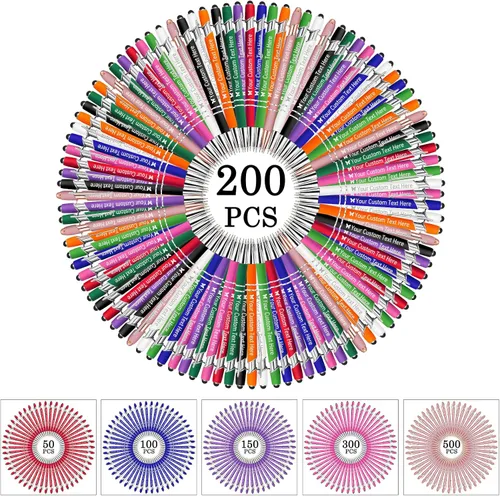 Vista 78 de STREADVE Bolígrafos personalizados personalizados con nombre grabado, logotipo, texto, bolígrafos de escritura suave, regalo personalizado para Negro