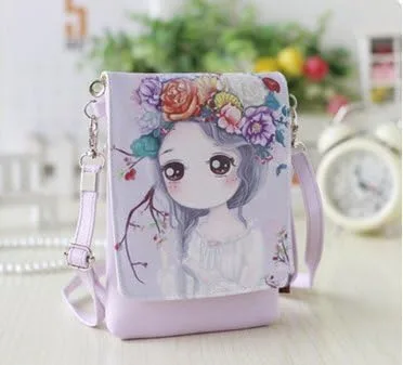 Vista 4 de Mini bolso de hombro de piel sintética para adolescentes y niñas