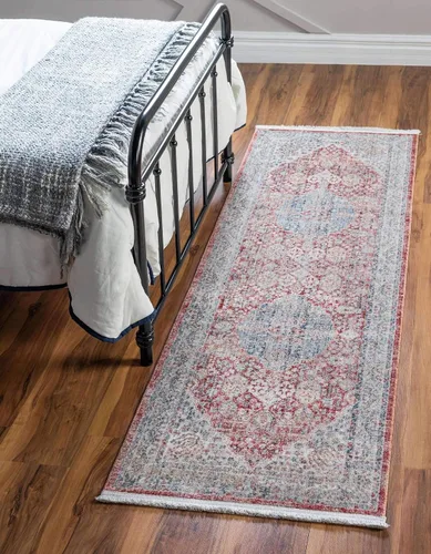 Vista 15 de Unique Loom Noble Collection - Alfombra de área tradicional, envejecida, vintage, geométrica, con borde (2' 2 x 3' 0 rectangular, azul/beige)