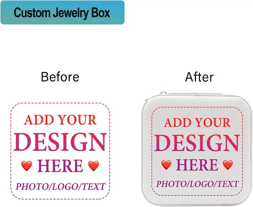 Vista 17 de Joyero personalizado para regalos de dama de honor, flor de nacimiento, inicial, joyería de viaje personalizada para mujeres, organizador de joyas