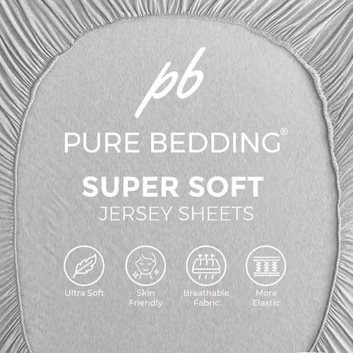 Vista 146 de Pure Bedding Juego de Sábanas Twin - Sábanas de Cama de Microfibra Ultra-Suave 1800 - Doble Cepillado - Bolsillos Profundos - Ajuste Fácil - Extra