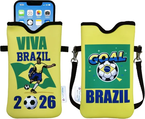 Vista 95 de Tainada Funda Estuche Bolsa de Neopreno para Teléfono para Hombres y Mujeres con Correa Cruzada/Cordón para el Cuello para iPhone 17/16/15 Pro Max