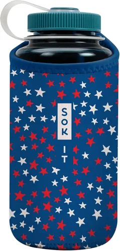 Vista 151 de Sok It BotlSok Funda para botella de agua con cubierta de neopreno aislante (Floral abstracto, se ajusta a CamelBak o Nalgene de 12 onzas)